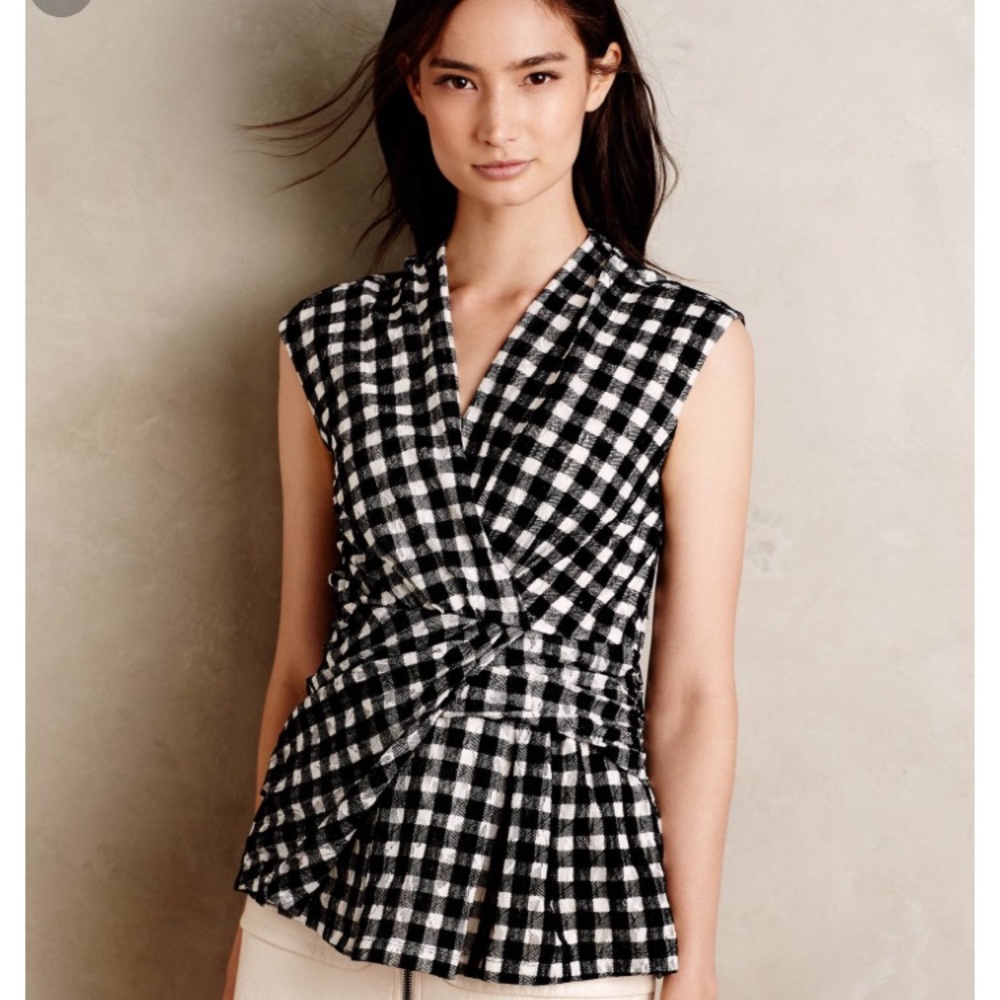 Anthropologie gingham top